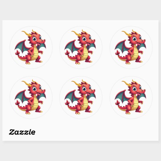 Fun Cartoon Dragon Sticker  (Vel)