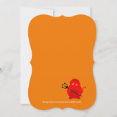 Fun cartoon Halloween monster costume party group, Kaart (Achterkant)