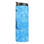 Fun Cartoon Happy Snagels Shades Aqua Blue Thermosbeker (Geroteerd rechts)