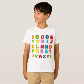 Fun Cartoon Letters Alphabet Print T-shirt (Voorkant volledig)