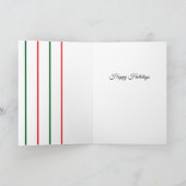 Fun Cartoon-like Christmas Tree Design Kaart (Binnen)