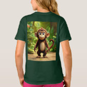 Fun Cartoon Monkey Baby Fine Kinder Jersey T-shirt (Achterkant)