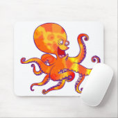 Fun Cartoon Octopus Mousepad Muismat (Met muis)