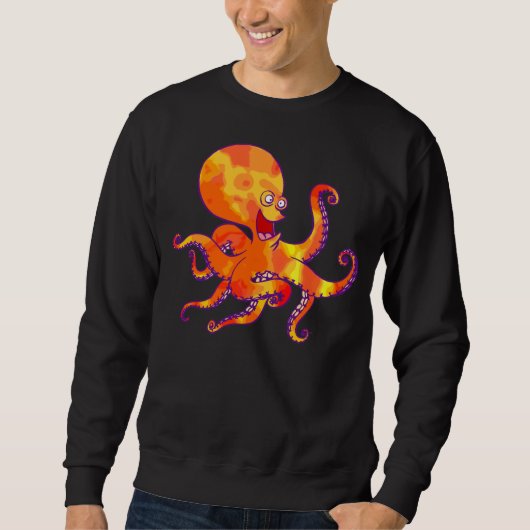 Fun Cartoon Octopus Sweatshirt (Voorkant)