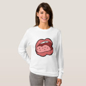 Fun Cartoon Open Mouth and Lips T-shirt (Voorkant volledig)