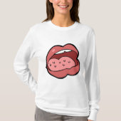 Fun Cartoon Open Mouth and Lips T-shirt (Voorkant)