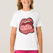 Fun Cartoon Open Mouth and Lips T-shirt (Voorkant)