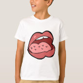Fun Cartoon Open Mouth and Lips T-shirt (Voorkant)