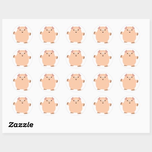 Fun Cartoon Pig sticker (Vel)