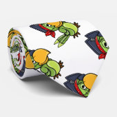 Fun Cartoon Pirate Parrot Stropdas (Opgerold)