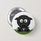 Fun Cartoon Round Sheep Ronde Button 5,7 Cm (Voorkant /achterkant)