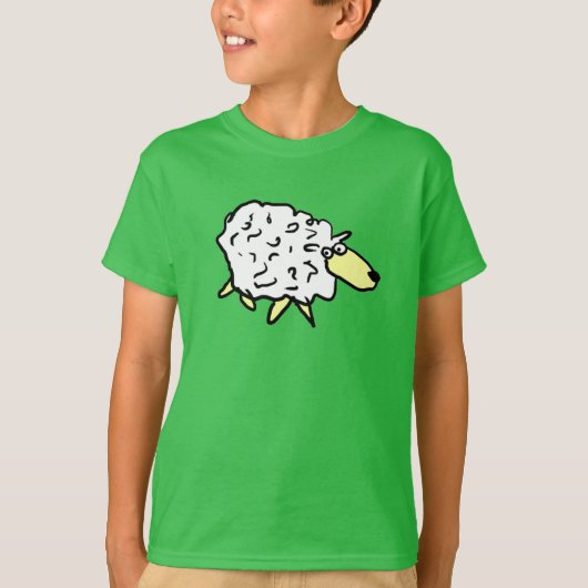 Fun Cartoon Sheep T-shirt (Voorkant)