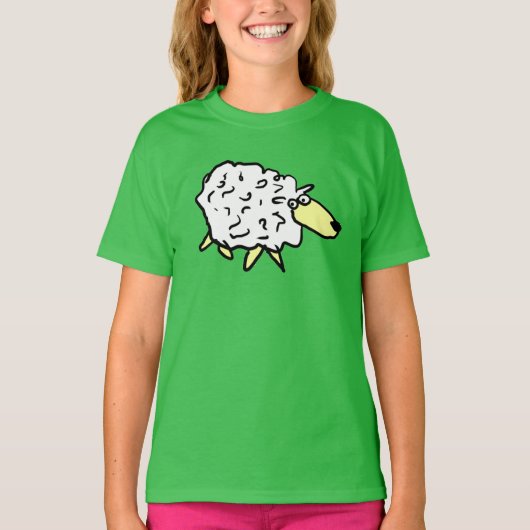 Fun Cartoon Sheep T-shirt (Voorkant)