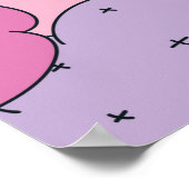 Fun cartoon wolken.  herhalen. poster (Hoek)