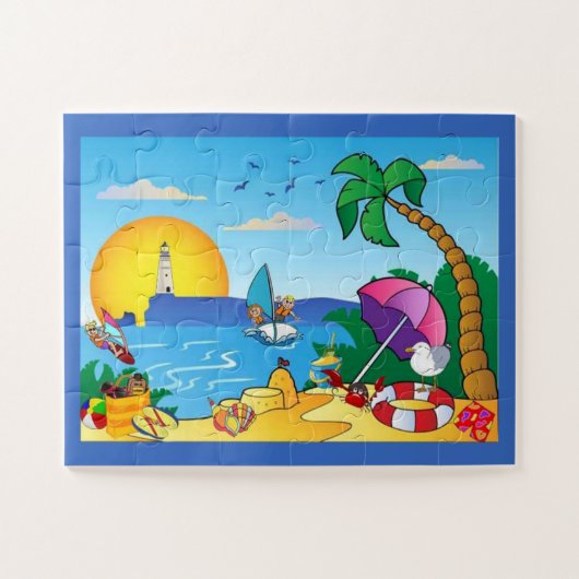 Fun Cartoons of the Beach Legpuzzel (Horizontaal)