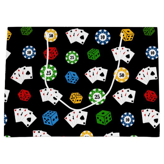 Fun Casino-cadeau voor gokspelen Groot Cadeauzakje (Voorkant)