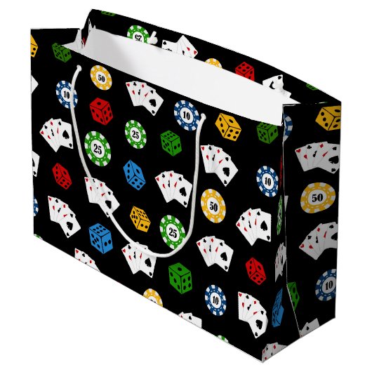 Fun Casino-cadeau voor gokspelen Groot Cadeauzakje (Achterkant Gekanteld)