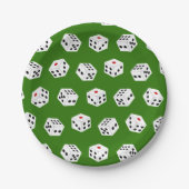 Fun Casino Dice Patroonpartijpapier borden Papieren Bordje (Voorkant)