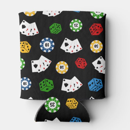 Fun Casino Gambling Patroon koelbox Blikjeskoeler (Achterkant)