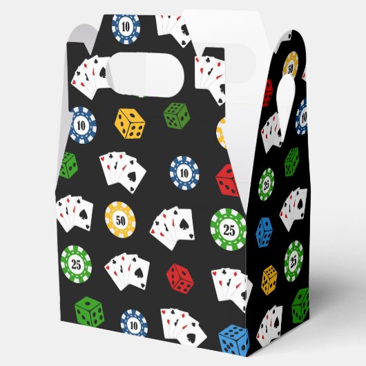 Fun Casino-patroonconstructiepartijtje Bedankdoosjes (Geopend)