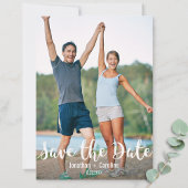 Fun Casual kalligraphy Lettering, Photo, Wedding S Save The Date
