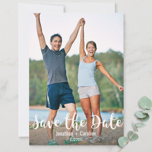 Fun Casual kalligraphy Lettering, Photo, Wedding S Save The Date