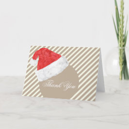 Fun Casual moderne kerstbruiloft voor kerstfeest Bedankkaart