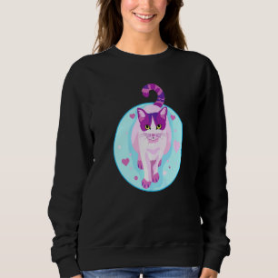 Fun Cat Art Fur Heart Animal Trui