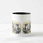 Fun Cat Band Music Piano Drums Keyboard Mok (Midden)