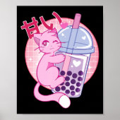 Fun Cat Boba Tea Bubble Tea Anime Kawaii Gift Girl Poster (Voorkant)