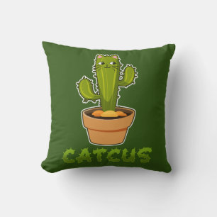 Fun Cat Cactus Catcus Pet Plant Kussen