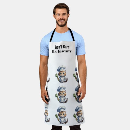 Fun Cat Chef All-Over Print Schort (Gedragen)