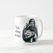 Fun Cat Dad Scuba Diver Personaliseren Koffiemok (Voorkant rechts)