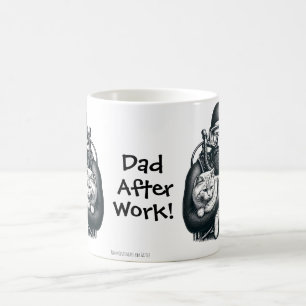 Fun Cat Dad Scuba Diver Personaliseren Koffiemok
