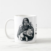 Fun Cat Dad Scuba Diver Personaliseren Koffiemok (Links)