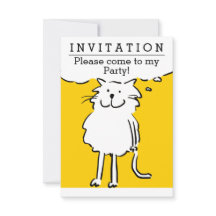 Fun Cat Design Party-uitnodiging