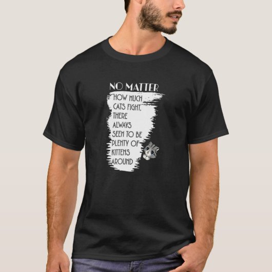Fun Cat en Kitten T-shirt (Voorkant)
