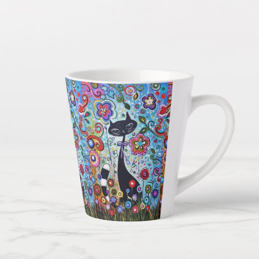 Fun Cat Espresso Java Mocha Cute Cafee Latte Mok (Rechts)