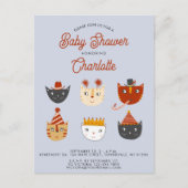 Fun Cat Gepersonaliseerde Baby shower Uitnodiging (Voorkant)