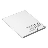 Fun Cat Hand Drage Black White Simple Pet Service Notitieblok (Schuin)