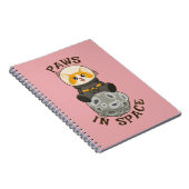 Fun Cat in space Cat Astronaut Cosmic animal Moon Notitieboek (Rechterzijde)