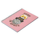Fun Cat in space Cat Astronaut Cosmic animal Moon Notitieboek (Linkerzijde)