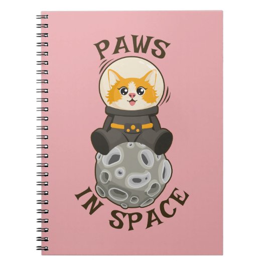 Fun Cat in space Cat Astronaut Cosmic animal Moon Notitieboek (Voorkant)