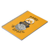 Fun Cat in space Cat Astronaut Cosmic animal Moon Notitieboek (Linkerzijde)