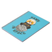 Fun Cat in space Cat Astronaut Cosmic animal Moon Notitieboek (Linkerzijde)