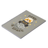 Fun Cat in space Cat Astronaut Cosmic animal Moon Notitieboek (Linkerzijde)