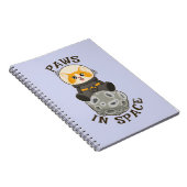 Fun Cat in space Cat Astronaut Cosmic animal Moon Notitieboek (Rechterzijde)