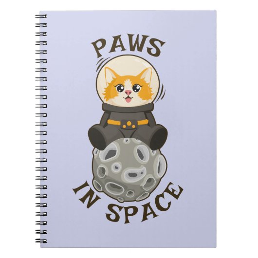 Fun Cat in space Cat Astronaut Cosmic animal Moon Notitieboek (Voorkant)