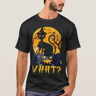 Fun Cat Lover Halloween Costume Black Cat on Pumpk T-shirt