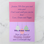 Fun Cat met Bunny Ears Custom Easter Kaart (Binnen)